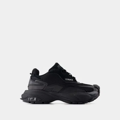 Versace Low Top Sneakers In Black