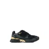 Versace Icaro Baskets En Maille Et Cuir In Black