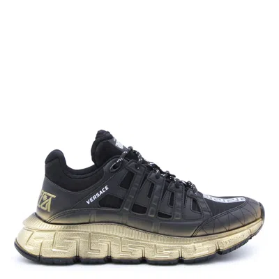 Versace Sneakers In Black-gold