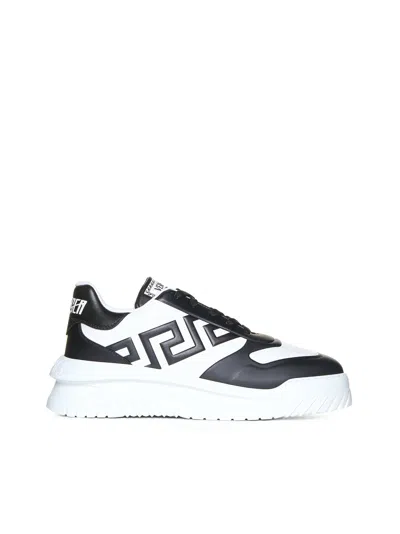 Versace Sneakers In Black+white