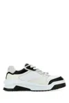 Versace White And Black Sneaker With Inserts And Chunky Sole In Leather Man In Blackwhitepalladium