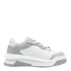 Versace Odissea Leather Low-top Sneakers In Grey