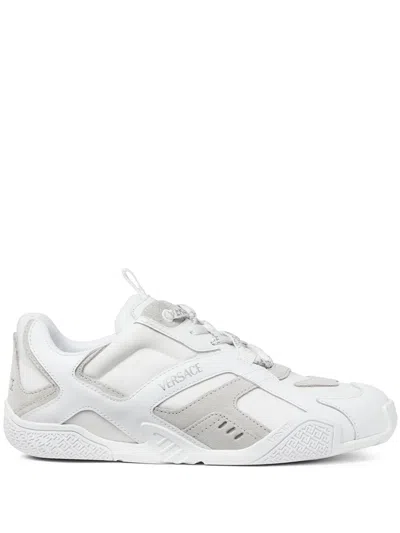 Versace White Calf Leather Sneaker
