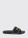 Versace Black Sandals With Logo Printed On The Front In Black