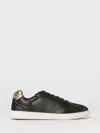 Versace Black Greca Court Faux-leather Sneakers In Black