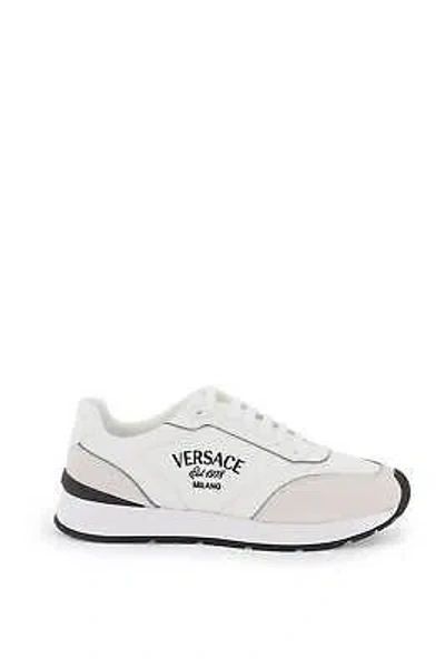 Pre-owned Versace Sneakers Milano Runner Man Sz.11 Eur.44 10144571a10050 White 1w010
