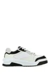 Versace White And Black Sneaker With Inserts And Chunky Sole In Leather Man In Multicoloured
