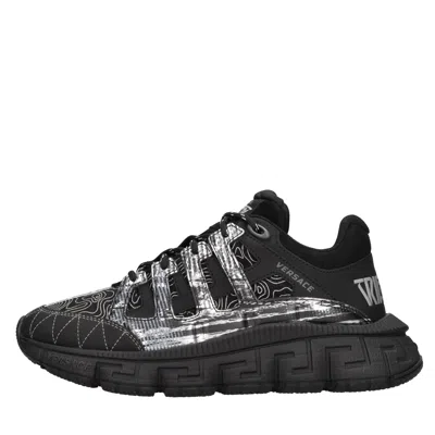 Versace Sneakers In Nero Neri E Grigi