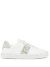 Versace Crystal Greca Low-top Sneakers In White