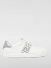 Versace Greca Embroidered Low-top Sneakers In White