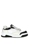 Versace White And Black Sneaker With Inserts And Chunky Sole In Leather Man In White