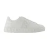 Versace Greca-embellished Sneakers In White