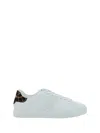 Versace Greca Pony-effect Sneakers In White