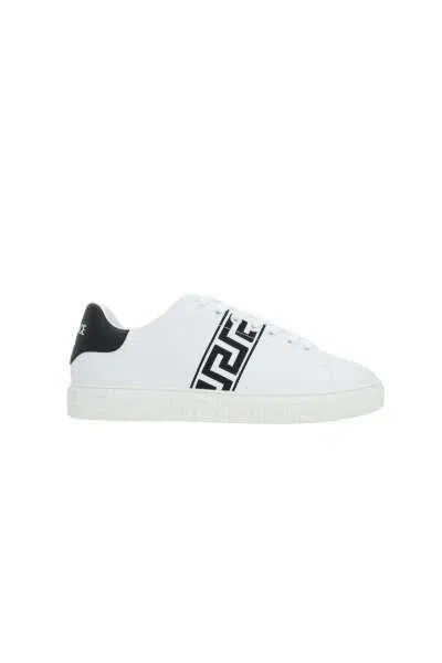 Versace Sneakers In White+black