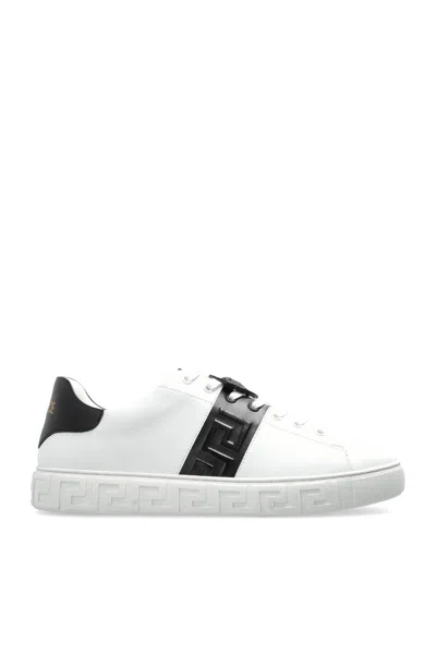 Versace Trainers With Logo In White