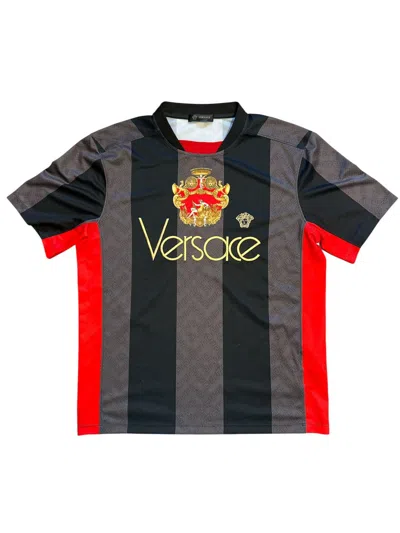Pre-owned Versace Soccer Jersey In Black