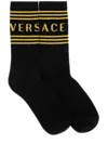 Versace Socks With Logo In Black