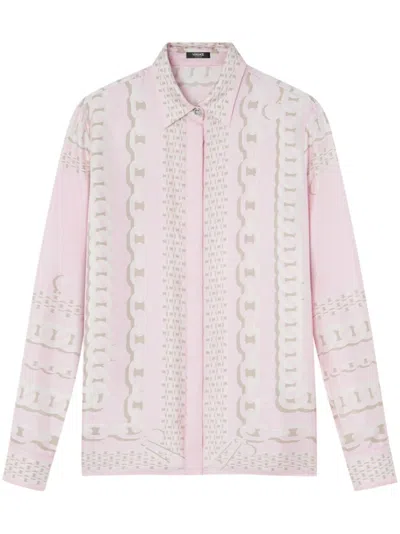 VERSACE VERSACE SOFT PINK SILK SHIRT