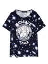 Versace Medusa-print Jersey T-shirt In Blue