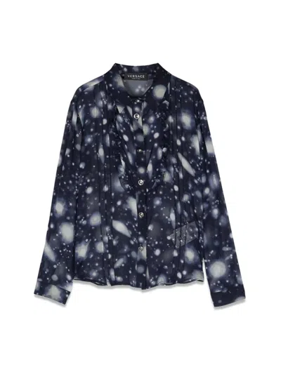 Versace Solar System Shirt In Blue