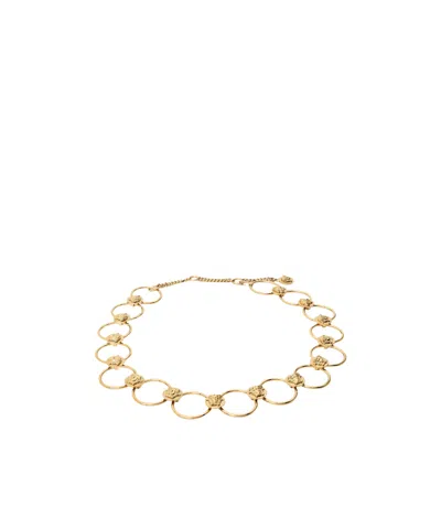 Versace Solid Color Belt In Nude