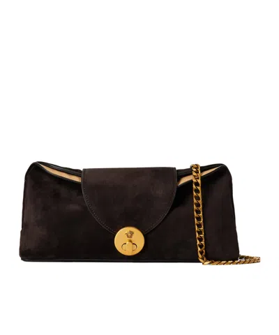 Versace Solid Color Shoulder Bag In Red
