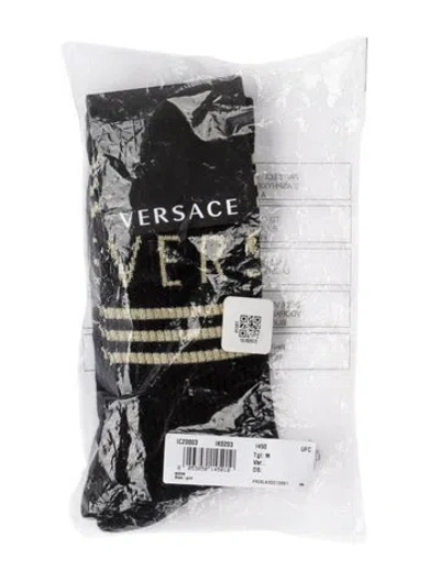 Pre-owned Versace Solid Crew Socks In Multi