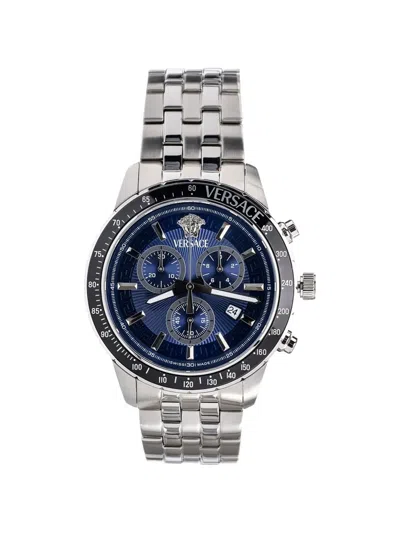 Versace Sport Chrono 44mm Watch In Blue