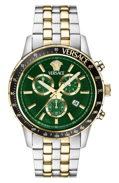 VERSACE VERSACE SPORT CHRONOGRAPH BRACELET WATCH, 44MM
