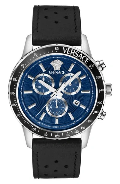 VERSACE VERSACE SPORT CHRONOGRAPH SILICONE STRAP WATCH, 44MM