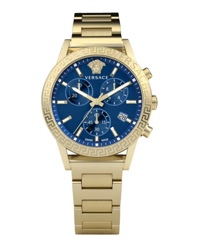 Versace Sport Tech Chronograph Watch In Multi