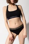 Versace Sports Bra With Logo In Black