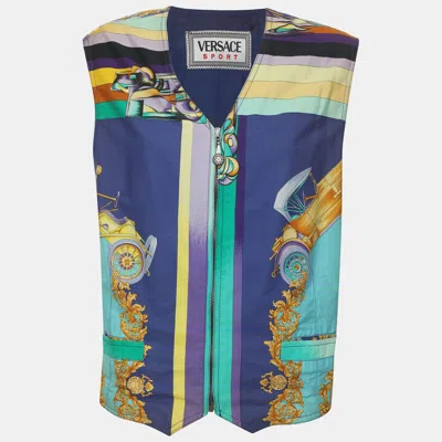 Pre-owned Versace Sports Multicolor Cotton V-sport Ii Vest L