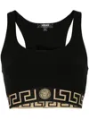 Versace Jersey Top With Topeka Bi-stretch Organic Cotton In Black  