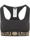 Versace Jersey Top With Topeka Bi-stretch Organic Cotton In Black