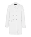 Versace Double-breasted Crepe Blazer Jacket In White