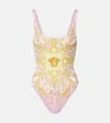 Versace Spring Baroque-print One-piece Swimsuit Clothing In Animal Print