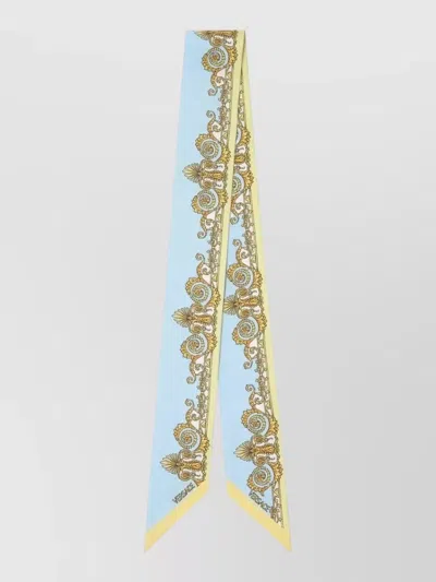 VERSACE SPRING BAROCCO SILK TWILL RECTANGULAR SCARF