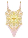 Versace Spring Baroque-print One-piece Swimsuit Clothing In Yellow