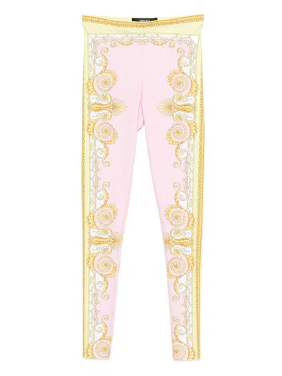 Versace Spring Baroque Print Trousers - Size 40 In Multi