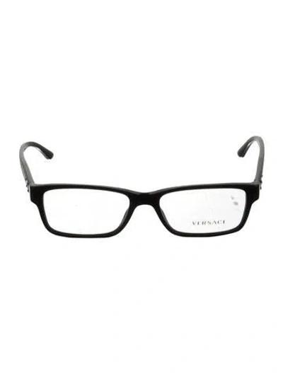 Pre-owned Versace Square Eyeglasses In Black