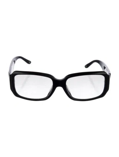 Pre-owned Versace Square Eyeglasses In Black