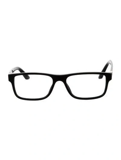 Pre-owned Versace Square Eyeglasses In Black