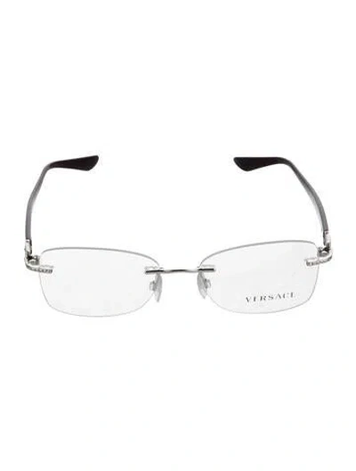 Pre-owned Versace Square Eyeglasses In Brown