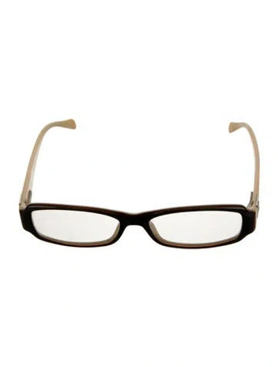 Pre-owned Versace Square Eyeglasses In Neutral