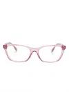 Versace Square-frame Glasses In Pink