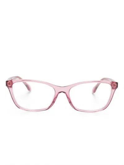 Versace Square-frame Glasses In Pink