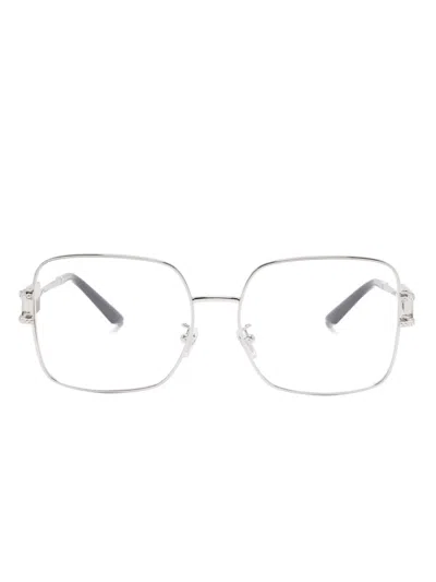 Versace Square-frame Glasses In Silver