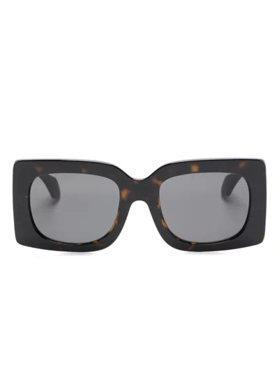 Versace Square-frame Sunglasses In Black