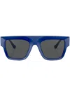 Versace Square Frame Sunglasses In Blau